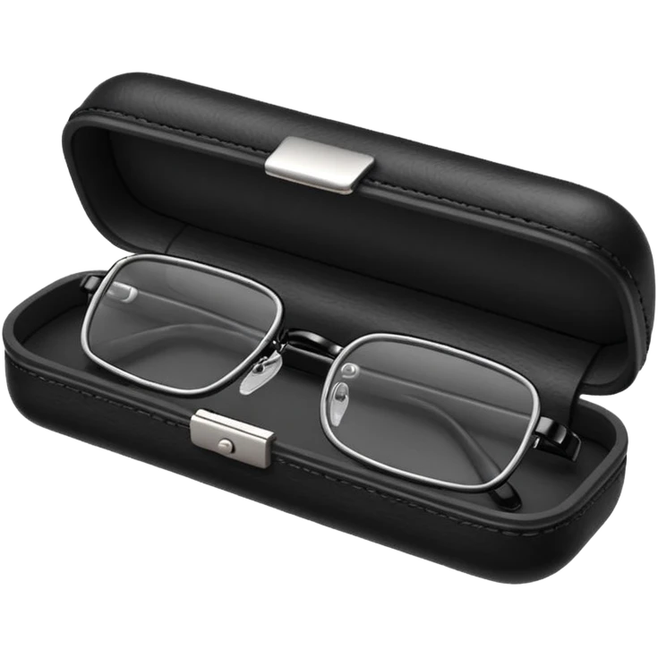 black glasses case emoji
