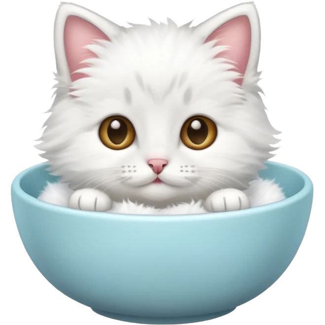 Bowl with cute emoji