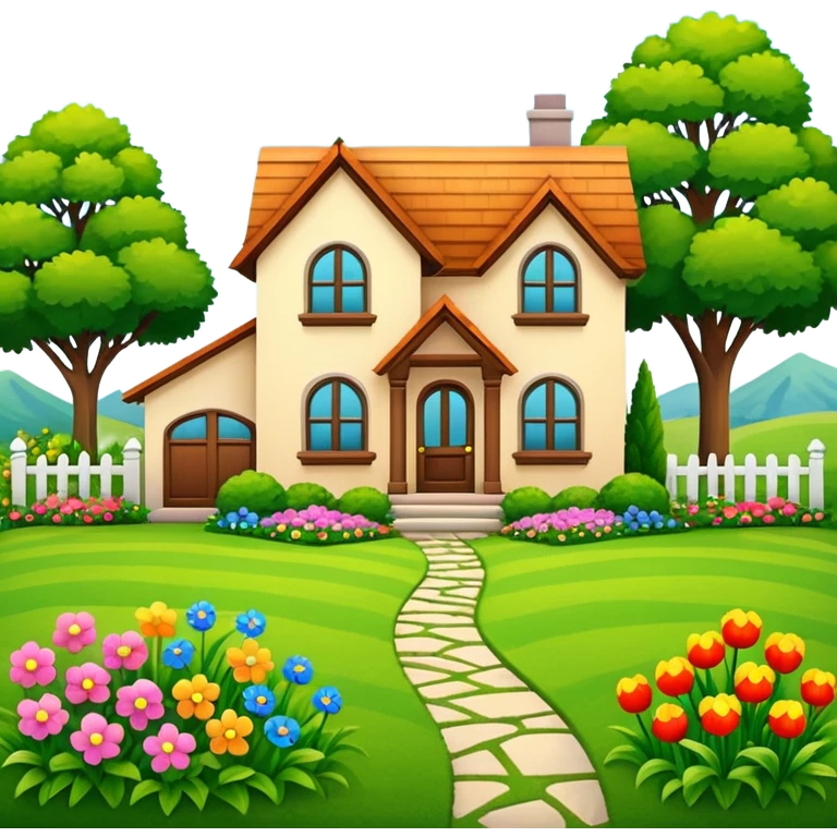 front yard house with garden emoji