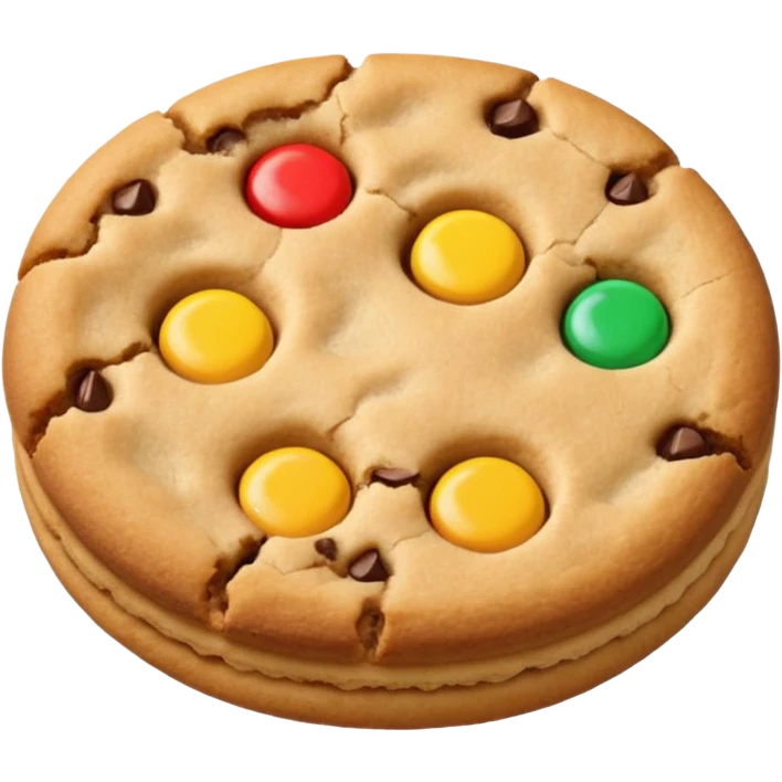 Two plain cookies, one bitten emoji