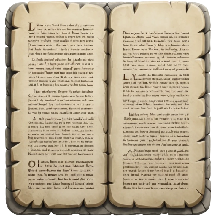 Hand-carved tablets evolving into printed manuscripts emoji