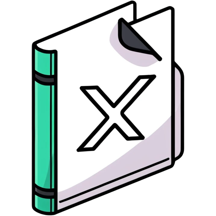 Document file icon with large black “X” over it emoji