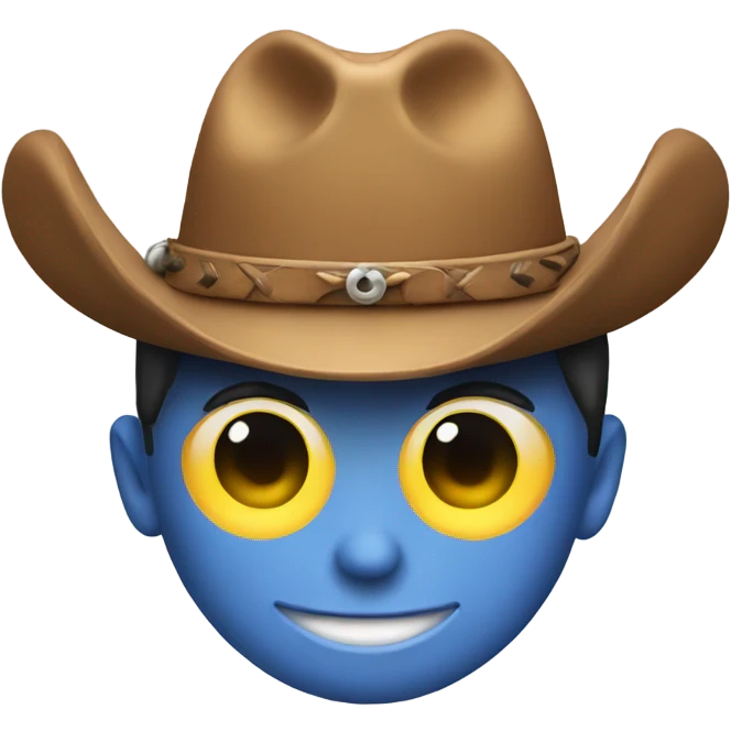 Smiling emoji with cowboy hat emoji