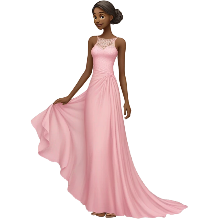 long pink dress emoji