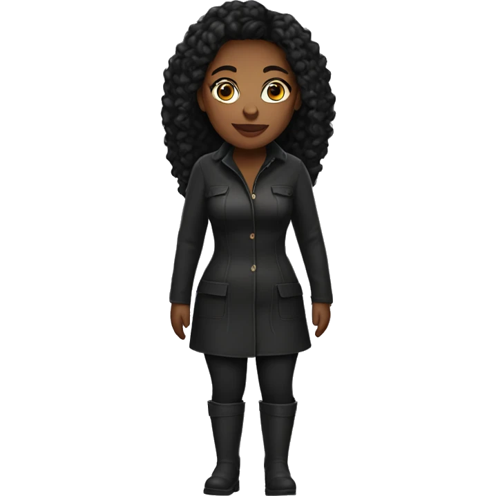 Thick black woman with knee high boots emoji