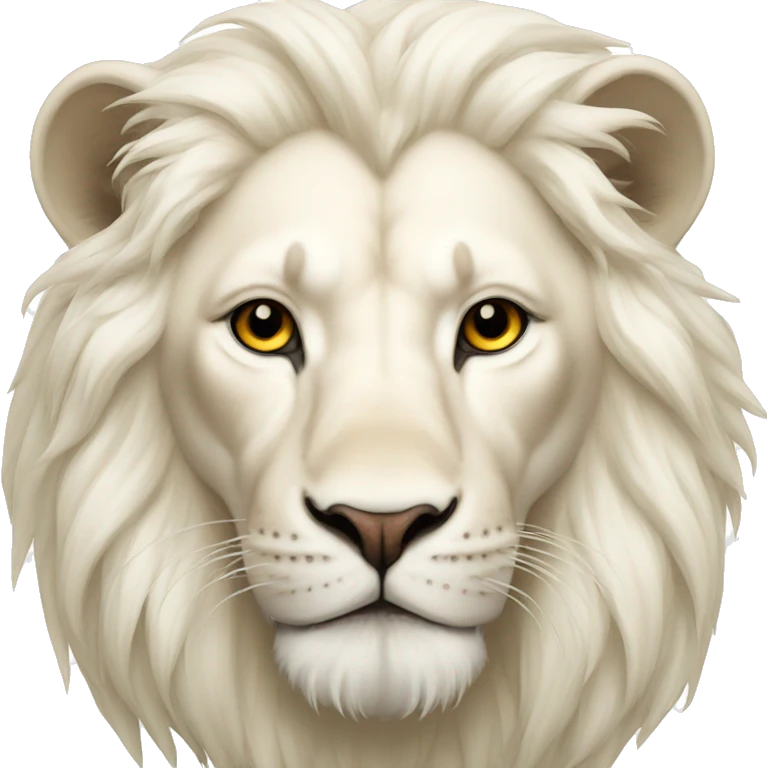 Albino lion emoji
