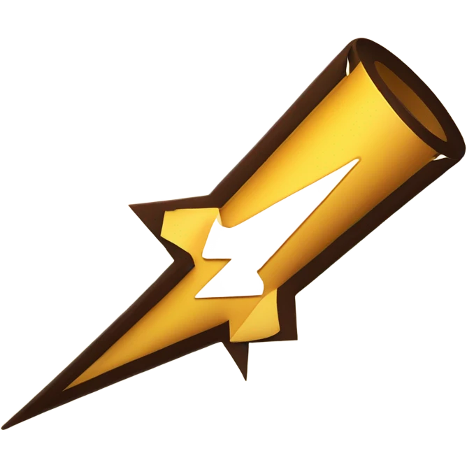 Lightning bolt paper scroll emoji