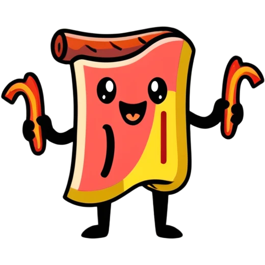 tongue out emoji holding a bacon strip emoji