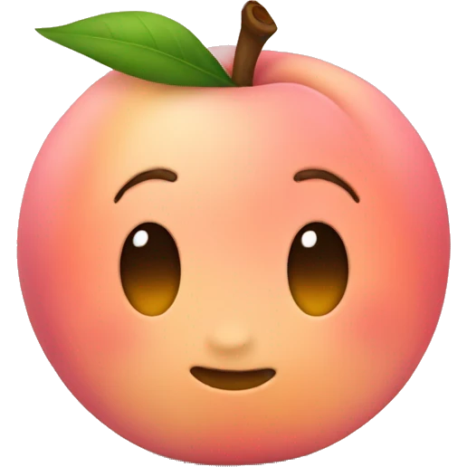 Pink peach emoji