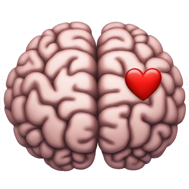 brain with heart emoji