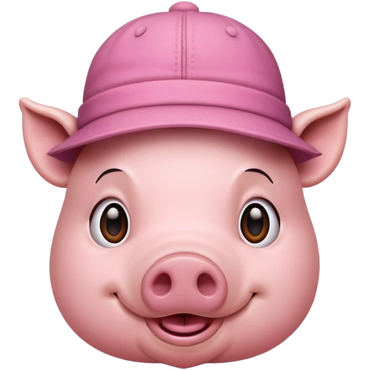 pig wear hat emoji