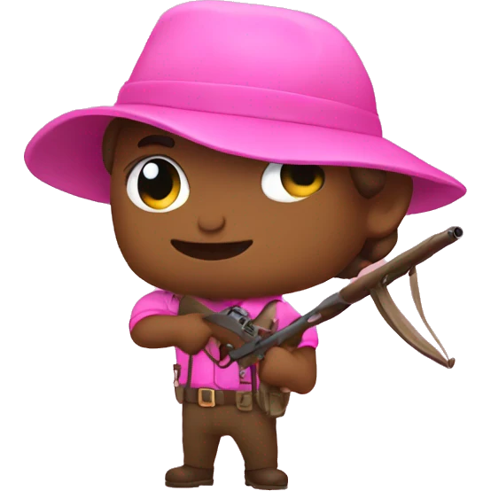 Pink hunting  emoji