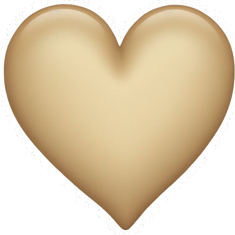 Beige heart emoji