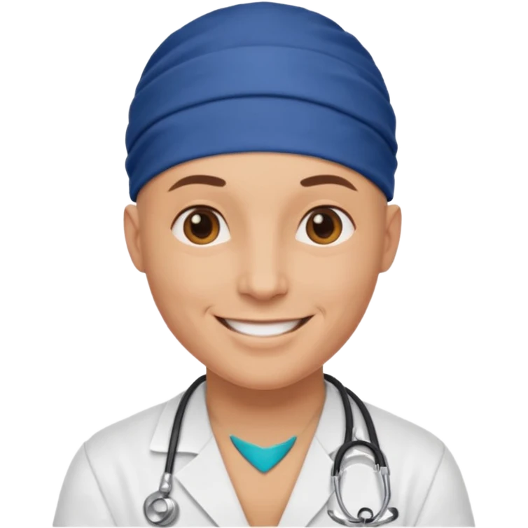 bald doctor with bandanna emoji