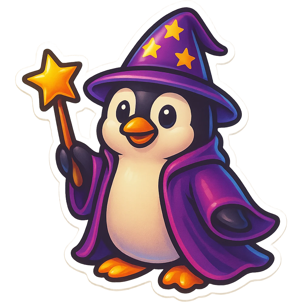 Penguin Wizard emoji