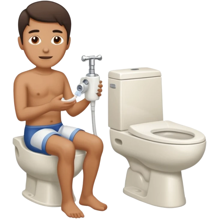 Man using Bidet emoji