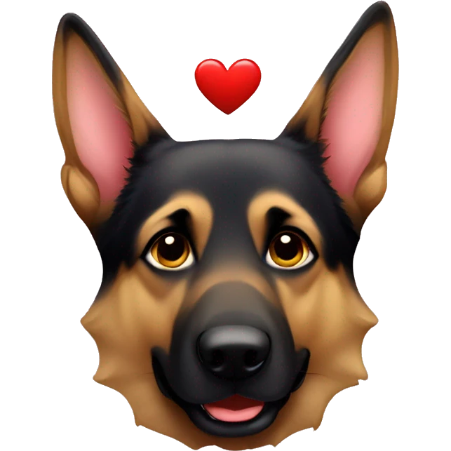 German shepherd hearts emoji