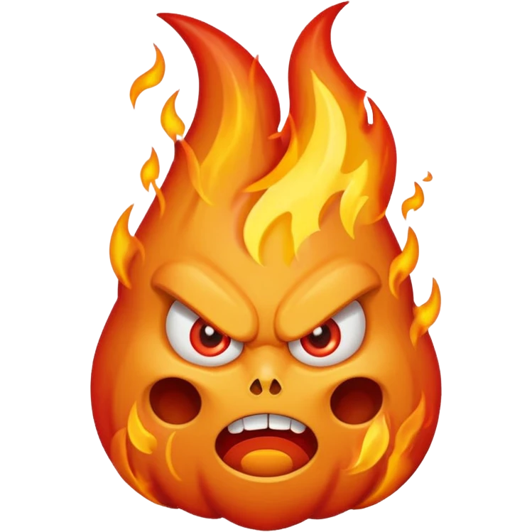 Angry flame death  emoji