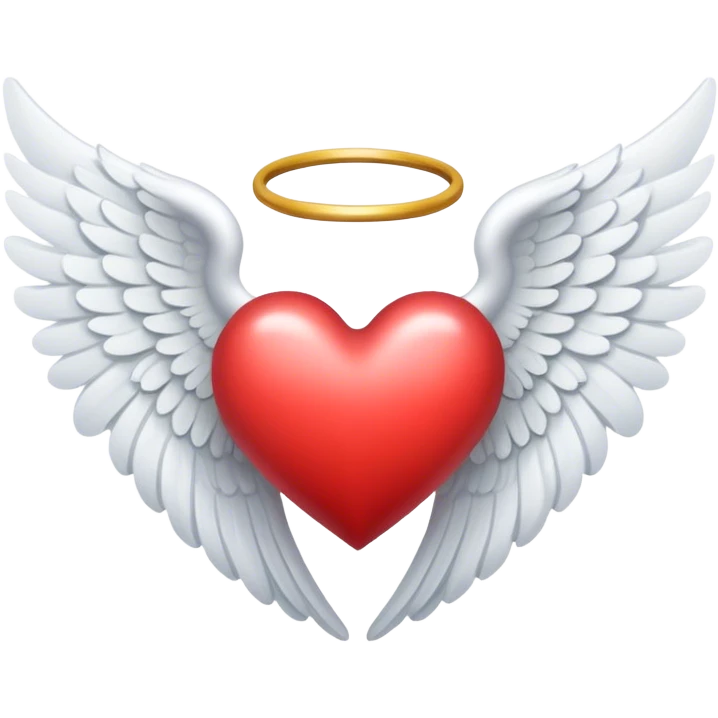 Heart with angel wings  emoji