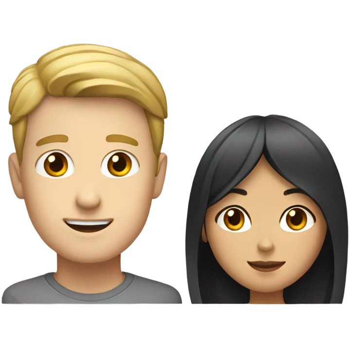 White guy and a Asian girl  emoji