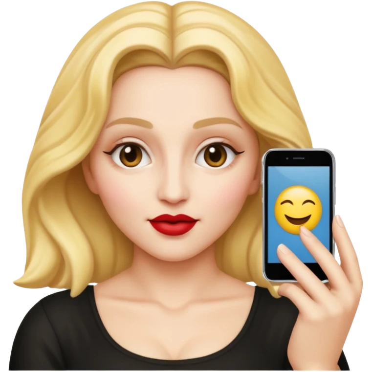 emoji della madonna che si scatta un selfie 
 emoji