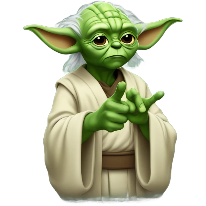 yoda flipping the bird emoji