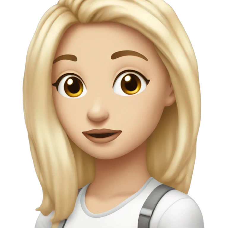 Cute white girl ￼ emoji
