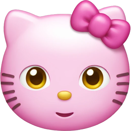 Pink hello kitty emoji