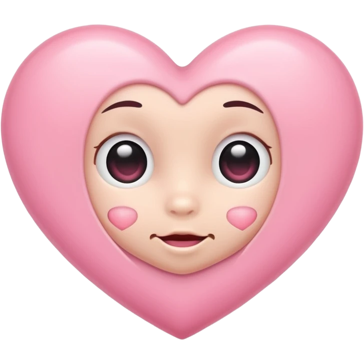 a baby pink heart  emoji