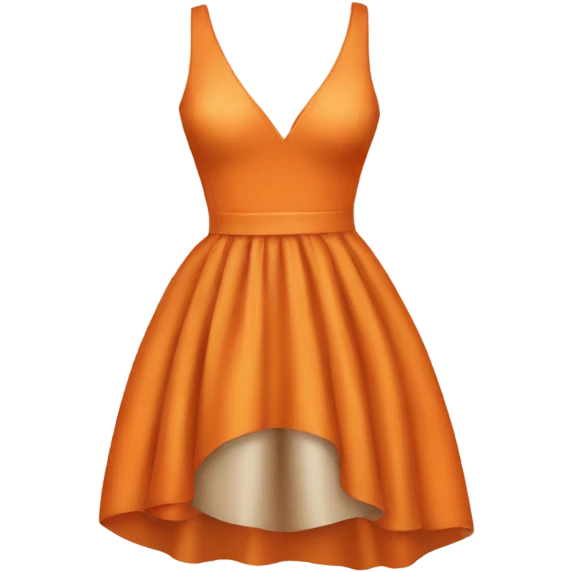 fashion orange dress with deep V emoji