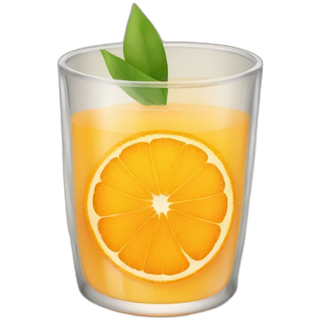 small glass of orange juice  emoji