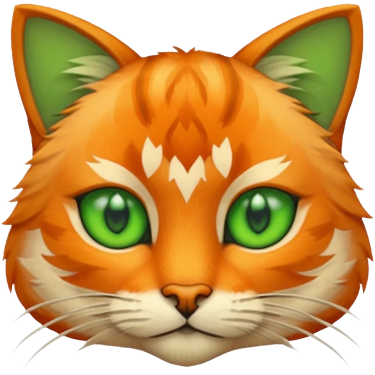 Face of Temple cat in game pixelized style emoji