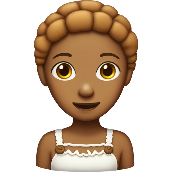 Cute girl gingerbread cookie  emoji