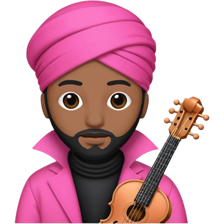 pink musician black qoman  emoji