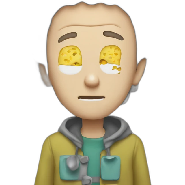 morty with cheeze emoji