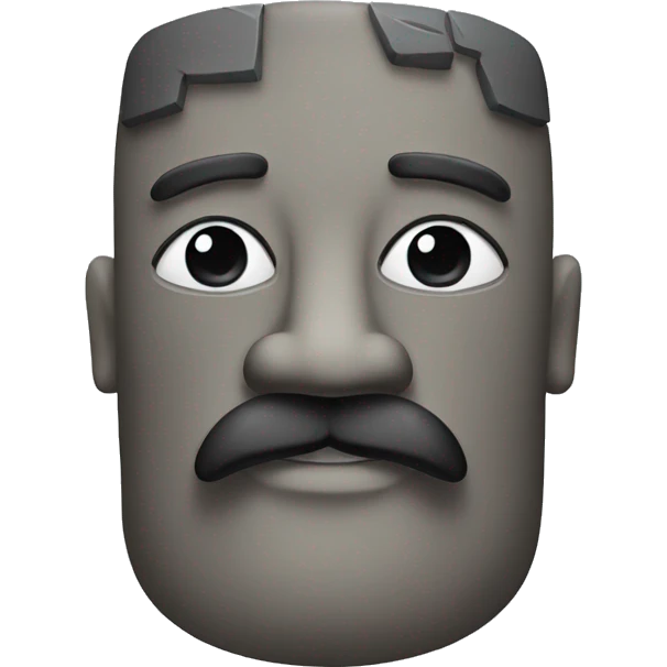 Moai with mustache  emoji