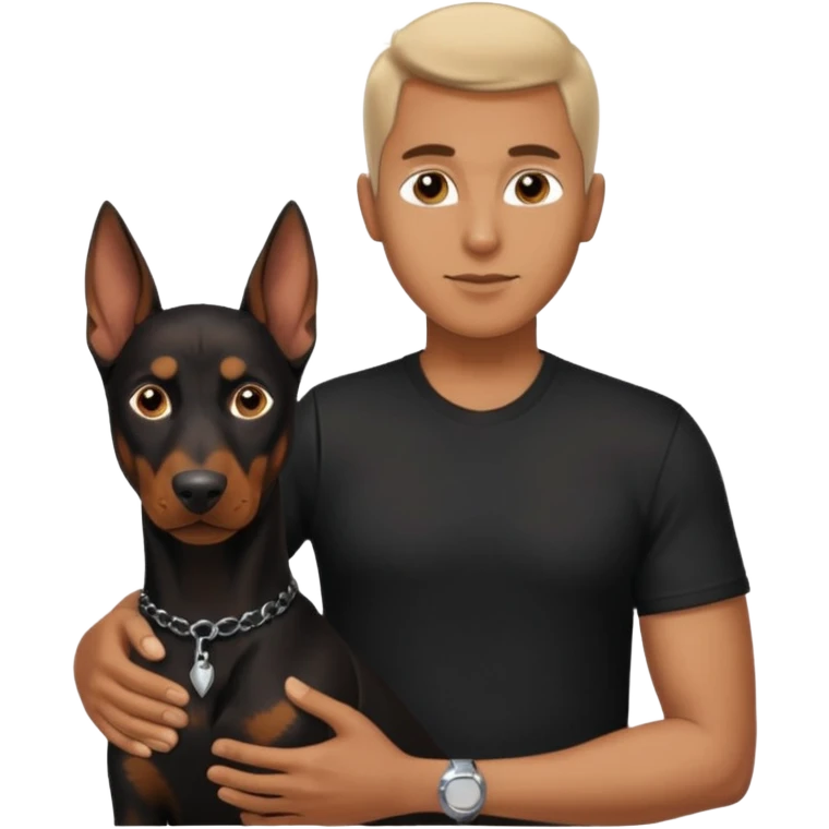 Man with Doberman  emoji