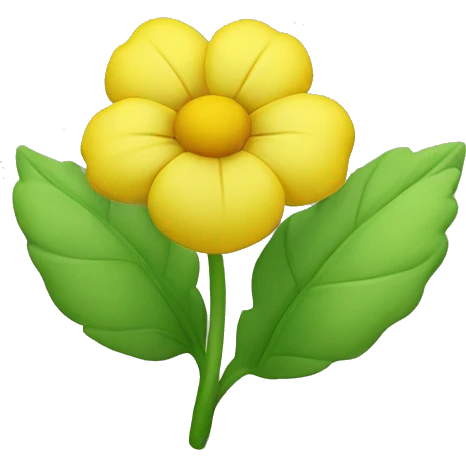 Yellow flower with green sepals  emoji