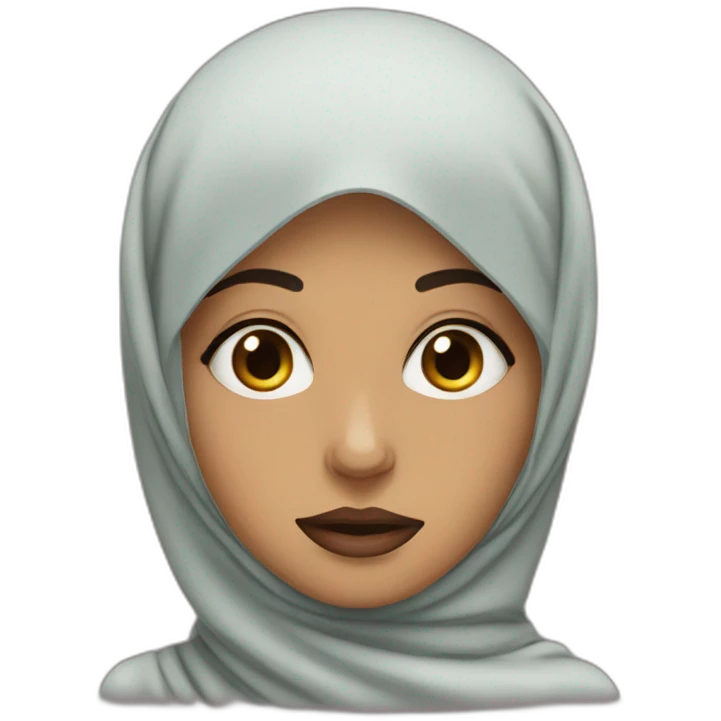 hijabi with pursed lips emoji