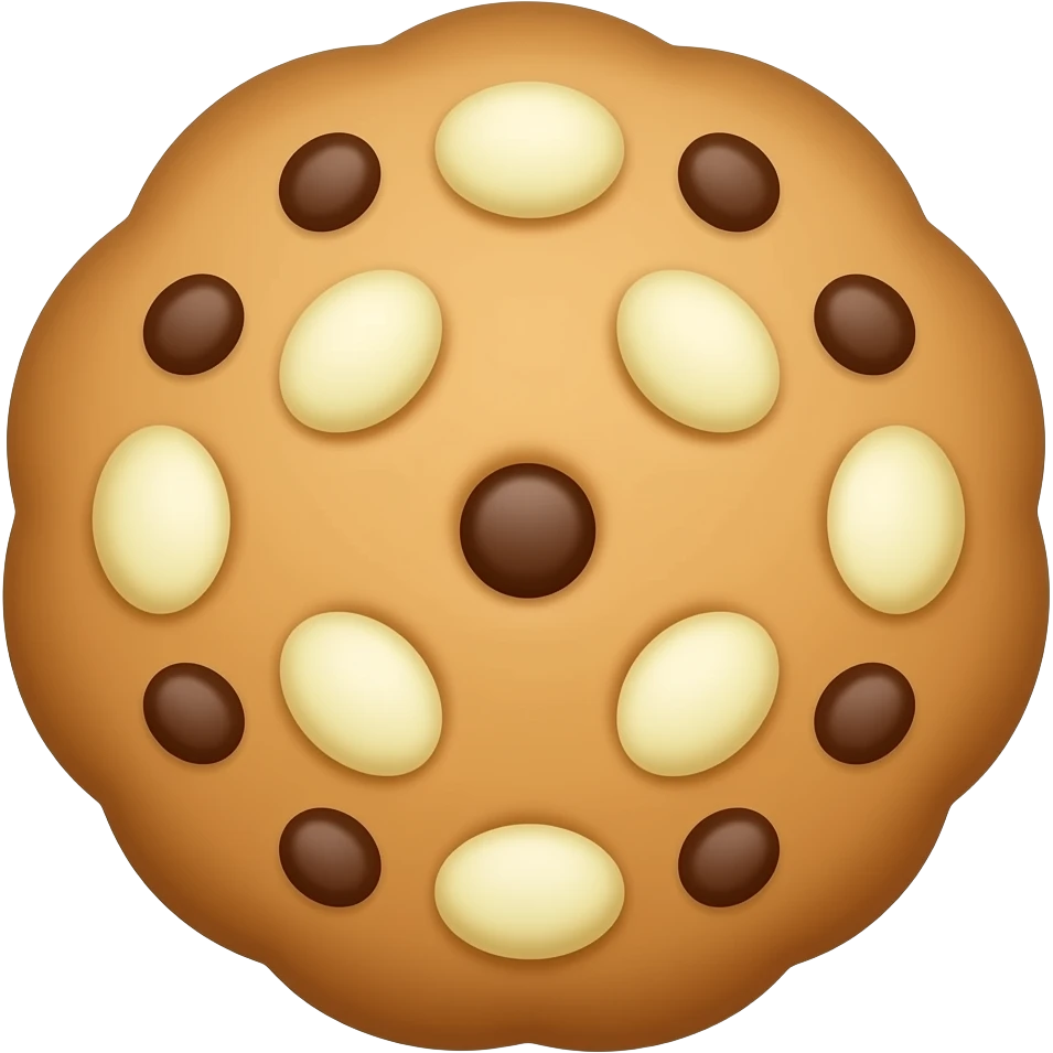 oat rasberry and white chocolate cookie emoji