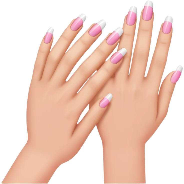 french nails being painted  emoji