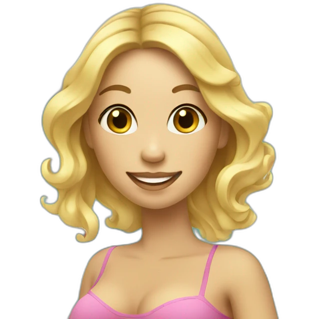 adorable pregnant blond full body women with beach-wave-hair emoji