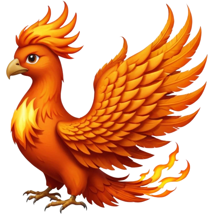 Phoenix in the fire emoji