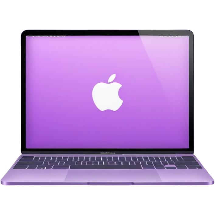 macbook ios light violet elements. emoji