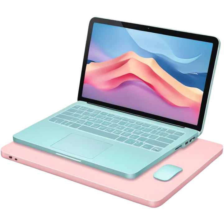 pastel laptop emoji