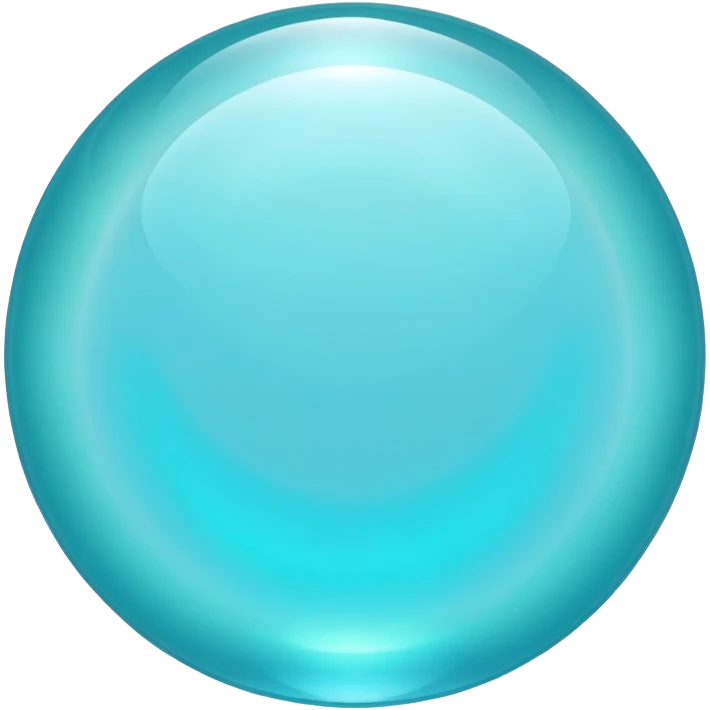 Round cut smithsonite gemstone with aqua blue color and holographic color play emoji