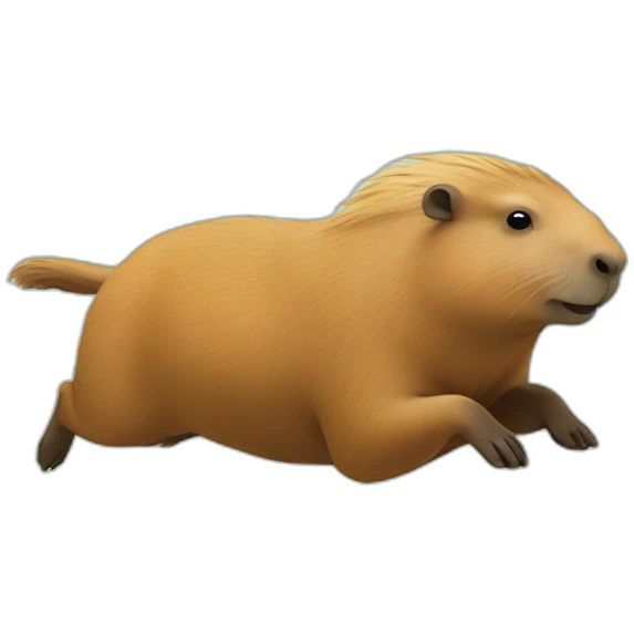 Flying capybara emoji