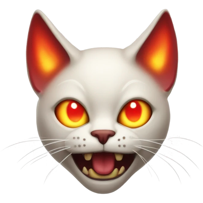cat with demon eyes maniacal emoji