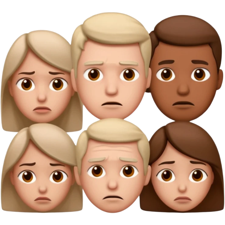 disapointment people, 3D emoji