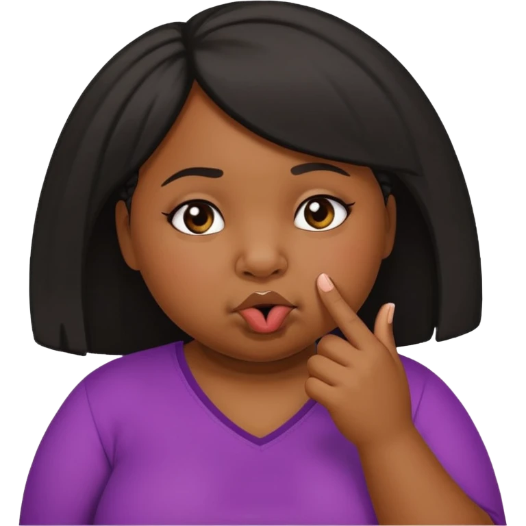 Fat black girl picking her nose can you have her finger in her nose emoji